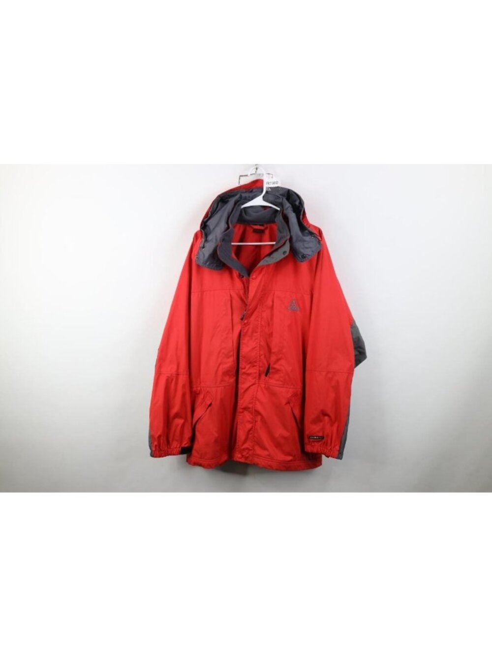 Vtg 90s Y2K Nike ACG Mens Large Travis Scott Mini Swoosh Hooded Parka Jacket Red